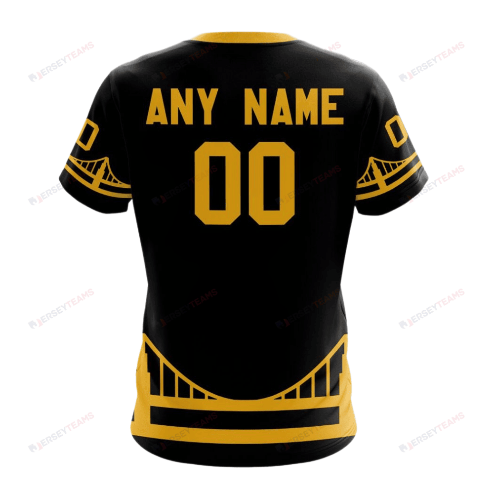 Pittsburgh Penguins Special Blackout Design Custom AOP T-Shirt - Black