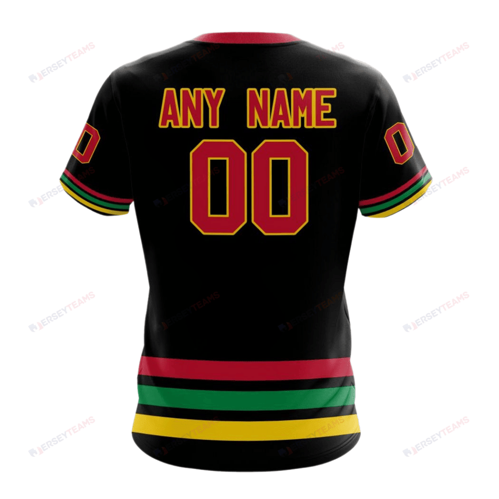 Chicago Blackhawks Special Blackout Design Custom AOP T-Shirt - Black