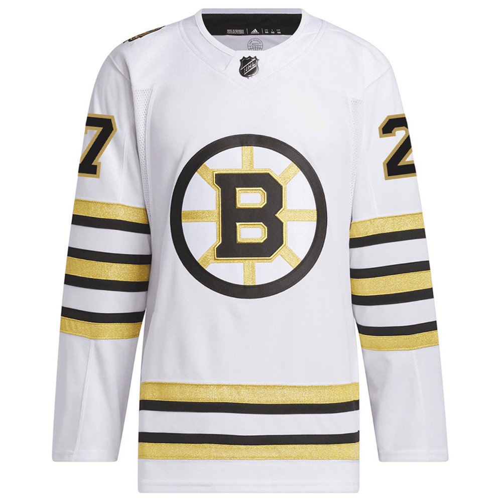 Hampus Lindholm 27 Boston Bruins 100th Anniversary Primegreen Away Men Jersey - White
