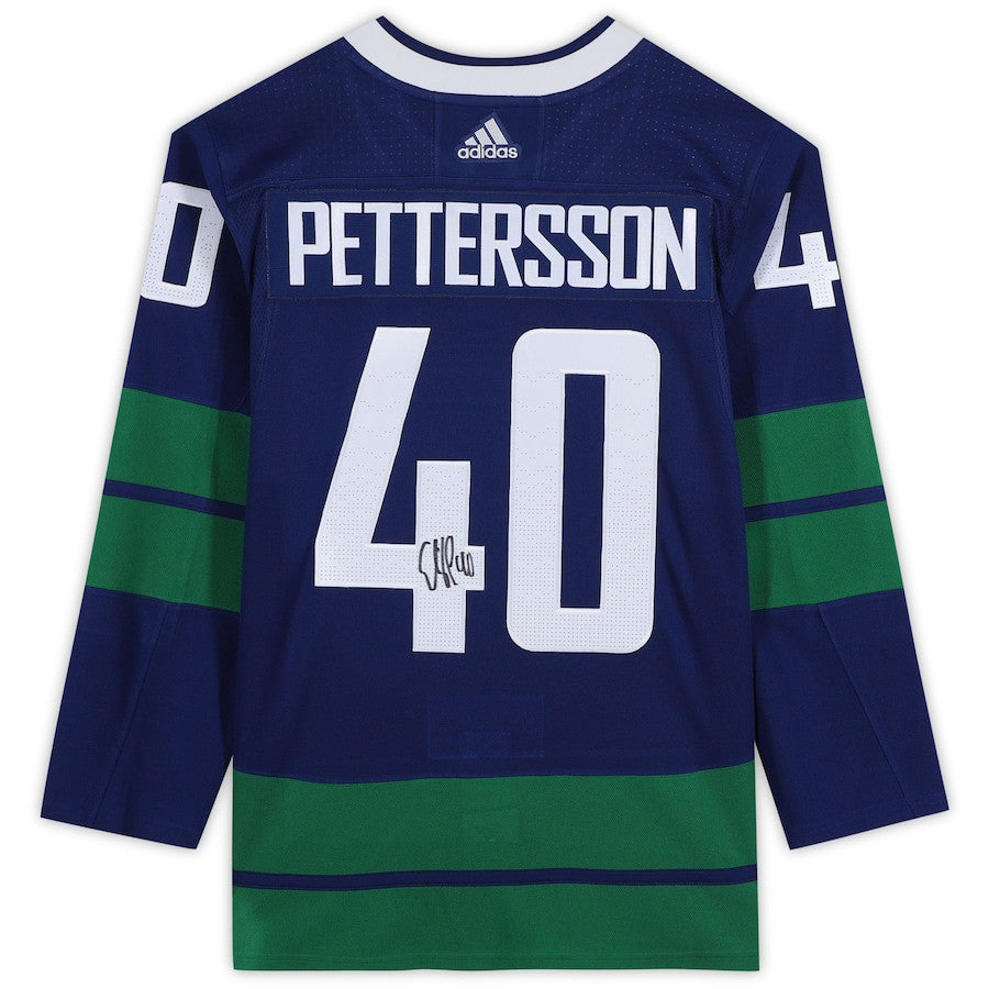 Elias Pettersson 40 Signed Vancouver Canucks Autographed Alternate Jersey - Blue