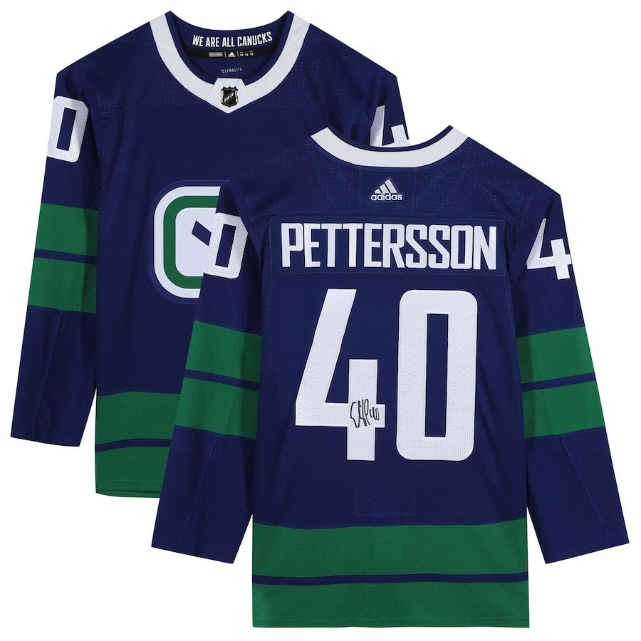 Elias Pettersson 40 Signed Vancouver Canucks Autographed Alternate Jersey - Blue