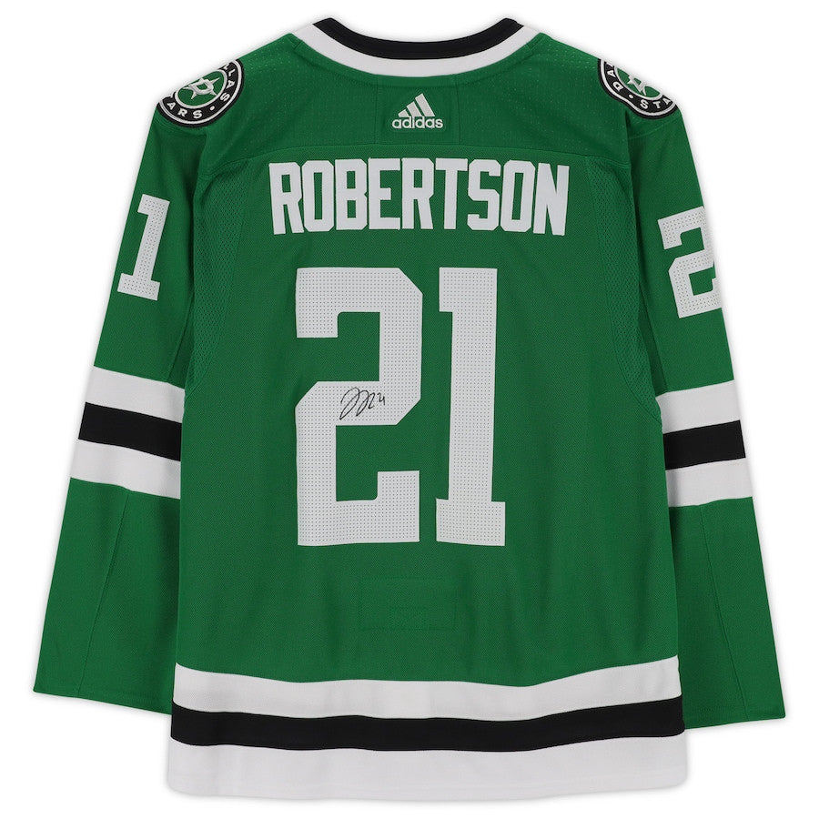 Jason Robertson 21 Signed Dallas Stars Autographed Jersey - Kelly Green
