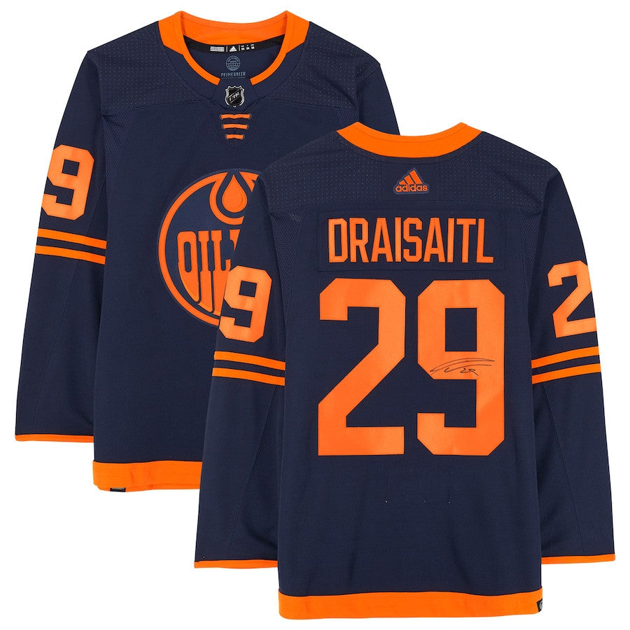 Leon Draisaitl 29 Signed Edmonton Oilers Autographed Alternate Jersey - Navy