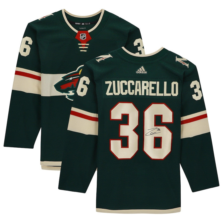 Mats Zuccarello 36 Signed Minnesota Wild Autographed Jersey - Green