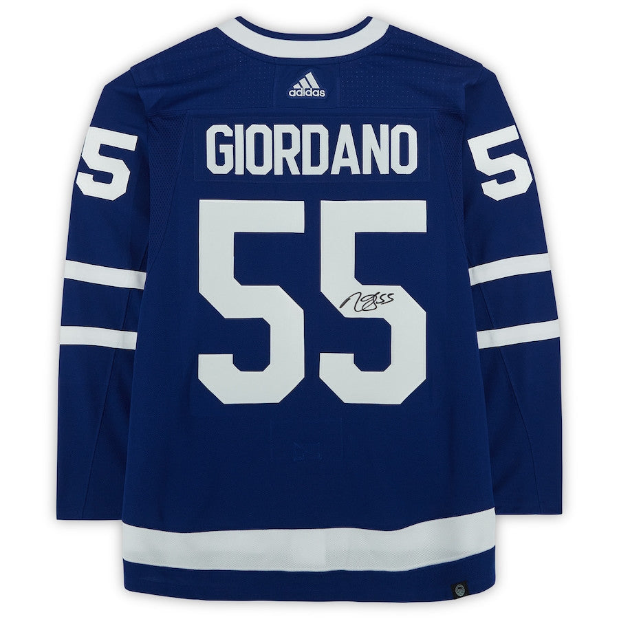 Mark Giordano 55 Signed Toronto Maple Leafs Autographed Jersey - Blue