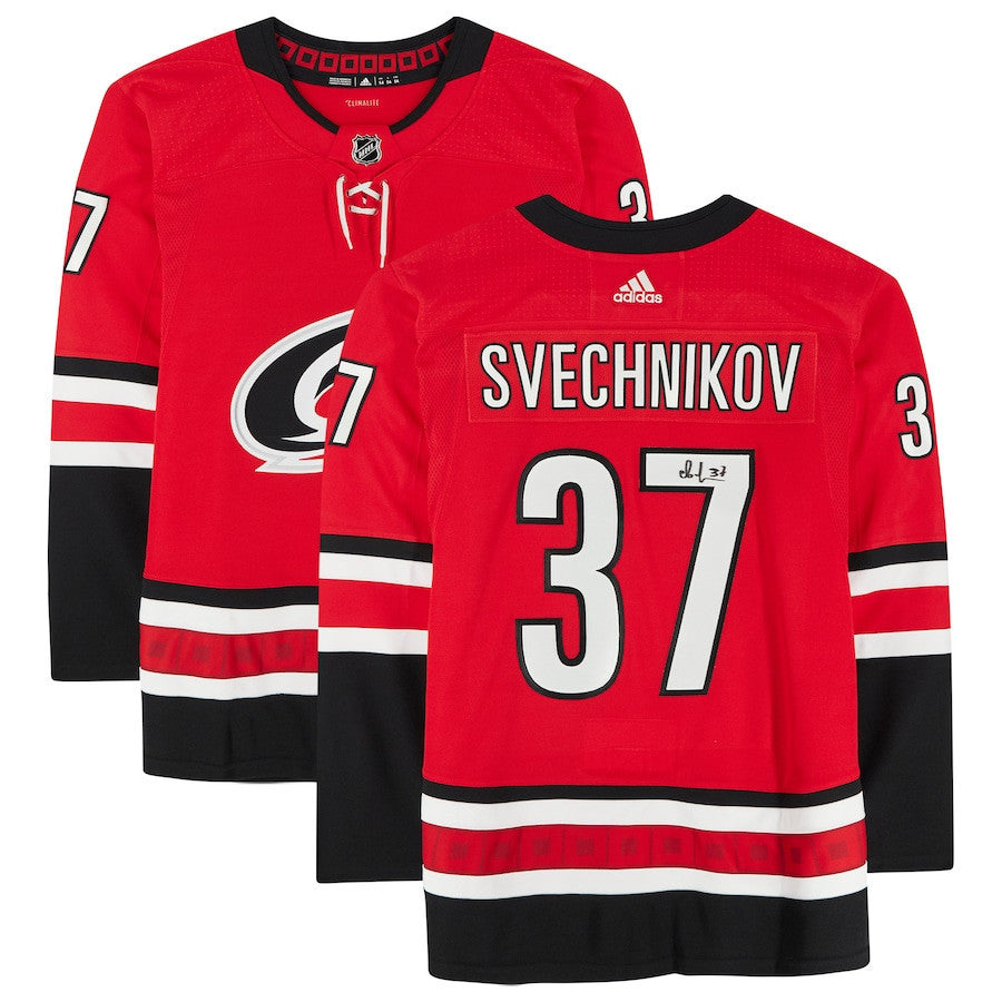 Andrei Svechnikov 37 Signed Carolina Hurricanes Autographed Jersey - Red