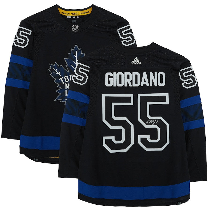 Mark Giordano 55 Signed Toronto Maple Leafs Autographed Alternate Jersey - Black