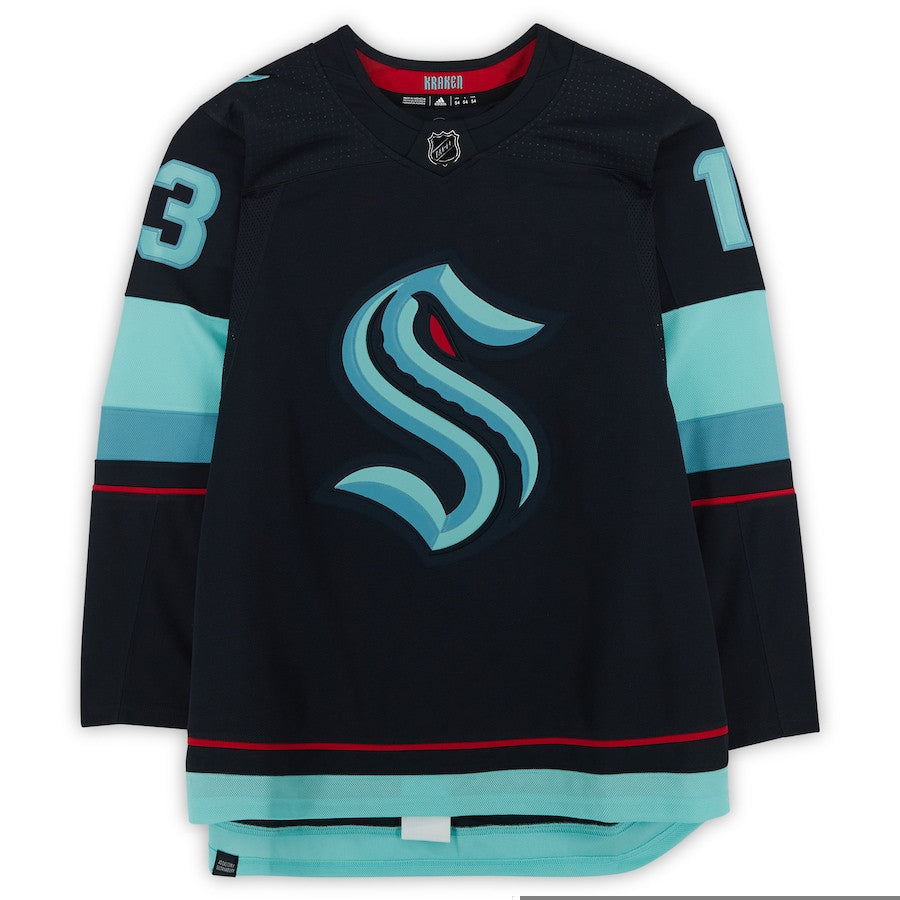 Brandon Tanev 13 Signed Seattle Kraken Autographed with "Turbo" Inscription Jersey - Navy