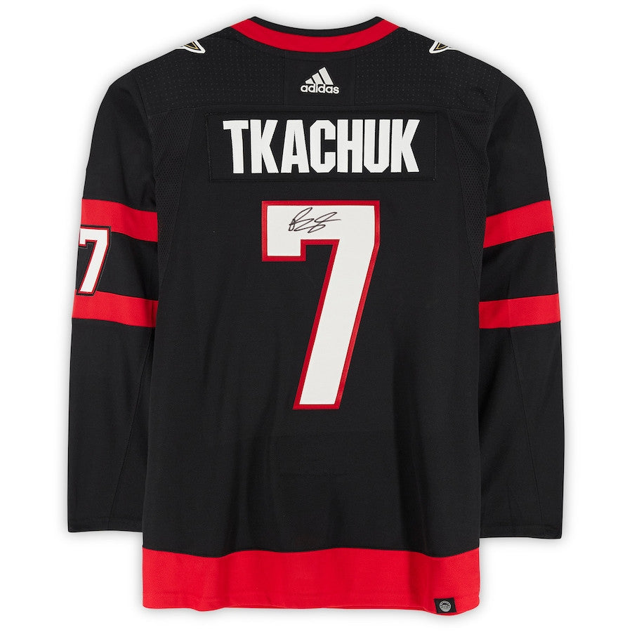 Brady Tkachuk 7 Signed Ottawa Senators Autographed Jersey - Black