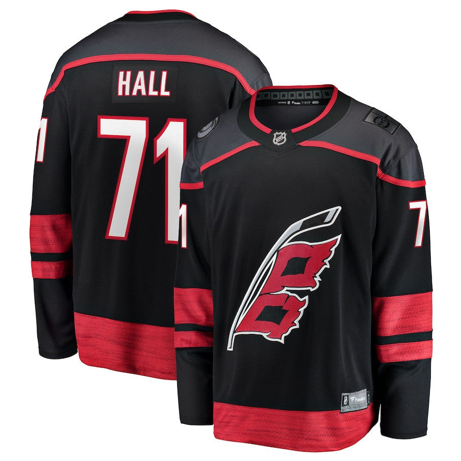 Taylor Hall 71 Carolina Hurricanes Home Breakaway Men Jersey - Black