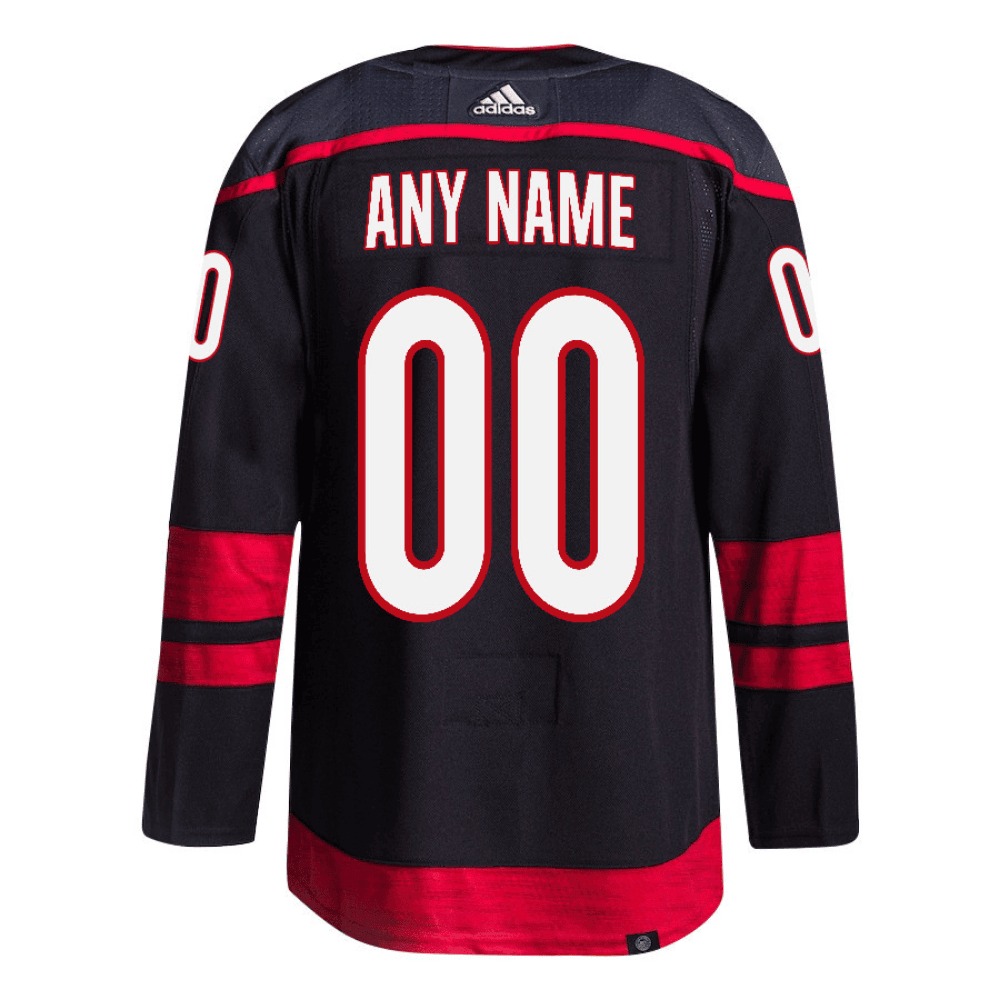 Carolina Hurricanes 2025 NHL Playoffs Patch Home Men Custom Jersey - Black