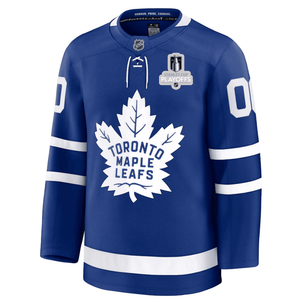 Toronto Maple Leafs 2025 NHL Playoffs Patch Home Men Custom Jersey - Blue