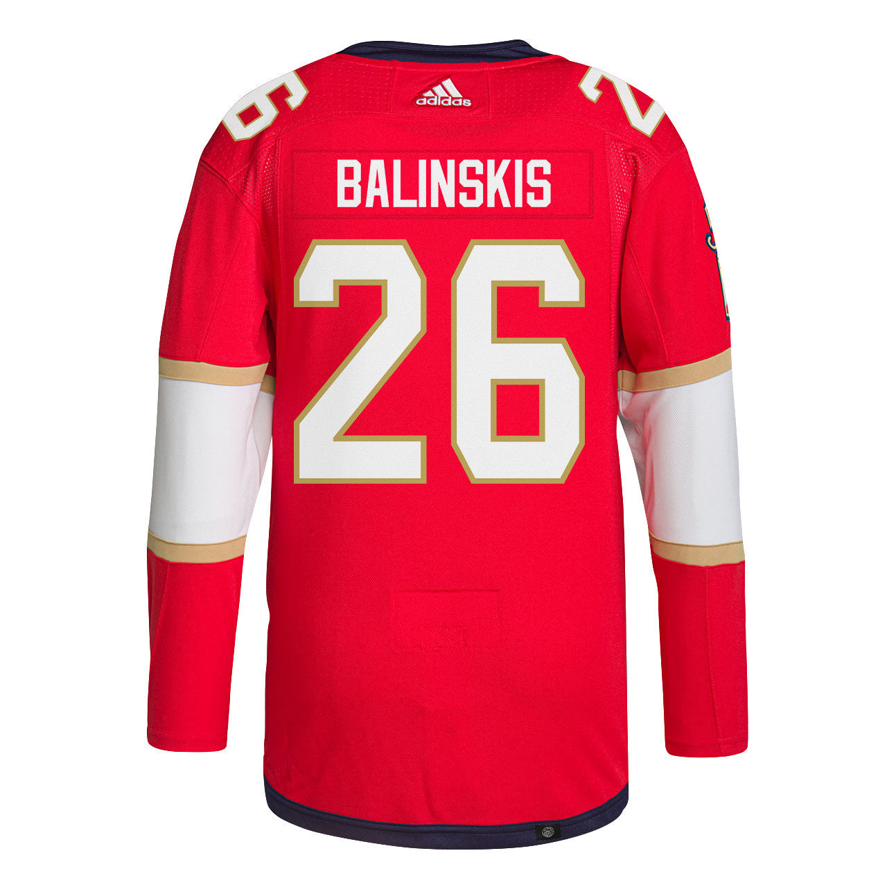 Uvis Balinskis 26 Florida Panthers 2025 STANLEY CUP Final Patch Home Men Jersey - Red