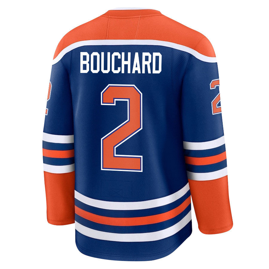 Evan Bouchard 2 Edmonton Oilers 2025 STANLEY CUP Final Patch Home Men Jersey - Royal