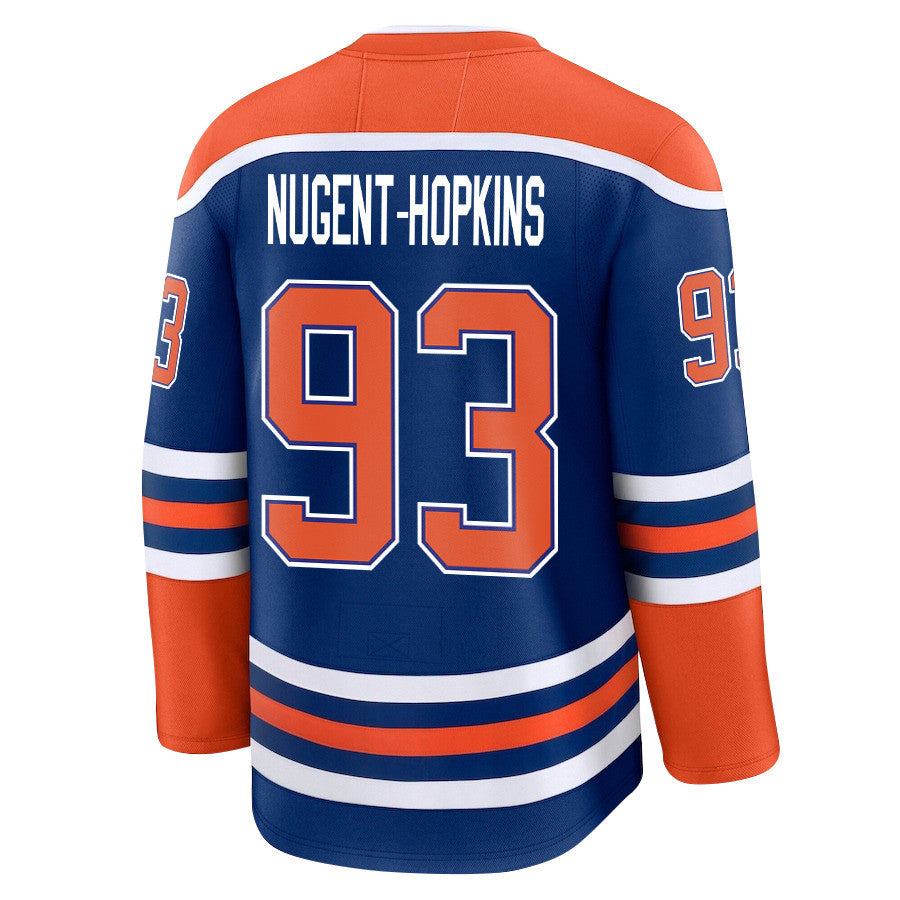 Ryan Nugent-Hopkins 93 Edmonton Oilers 2025 STANLEY CUP Final Patch Home Men Jersey - Royal