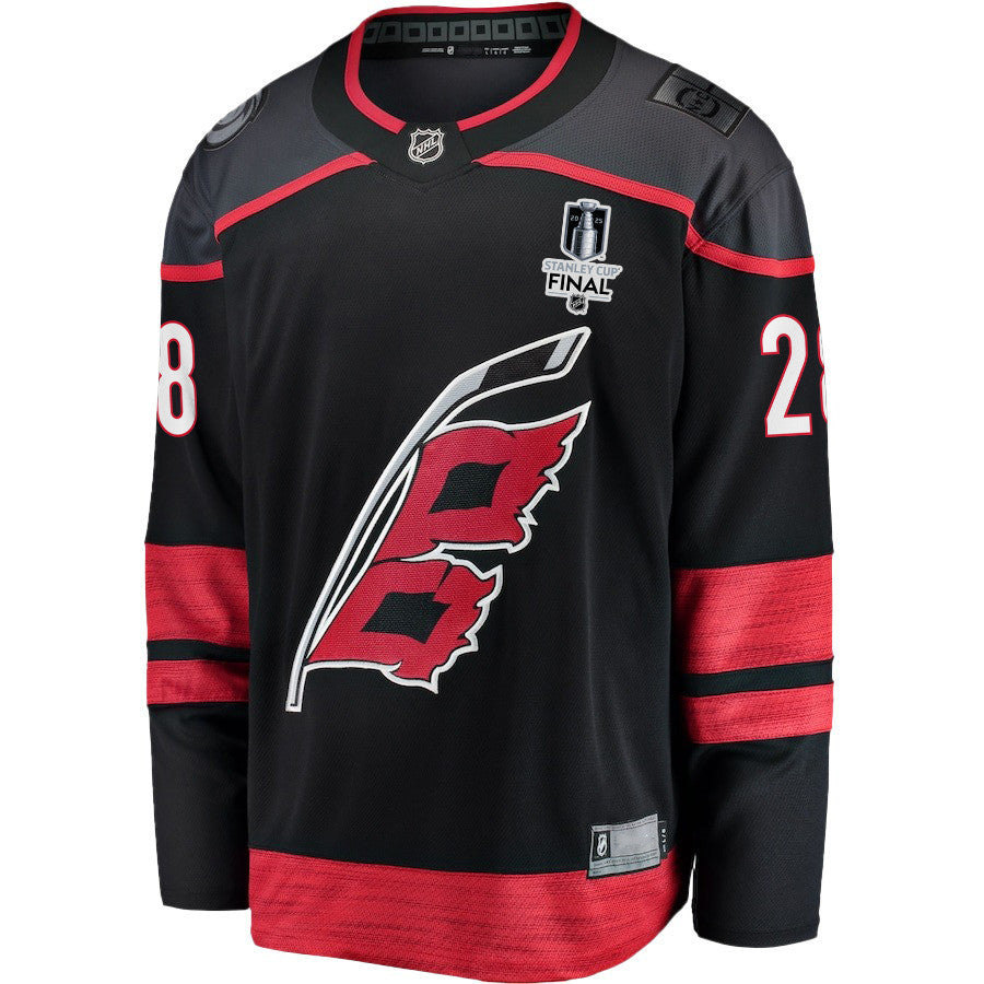 William Carrier 28 Carolina Hurricanes 2025 STANLEY CUP Final Patch Home Men Jersey - Black