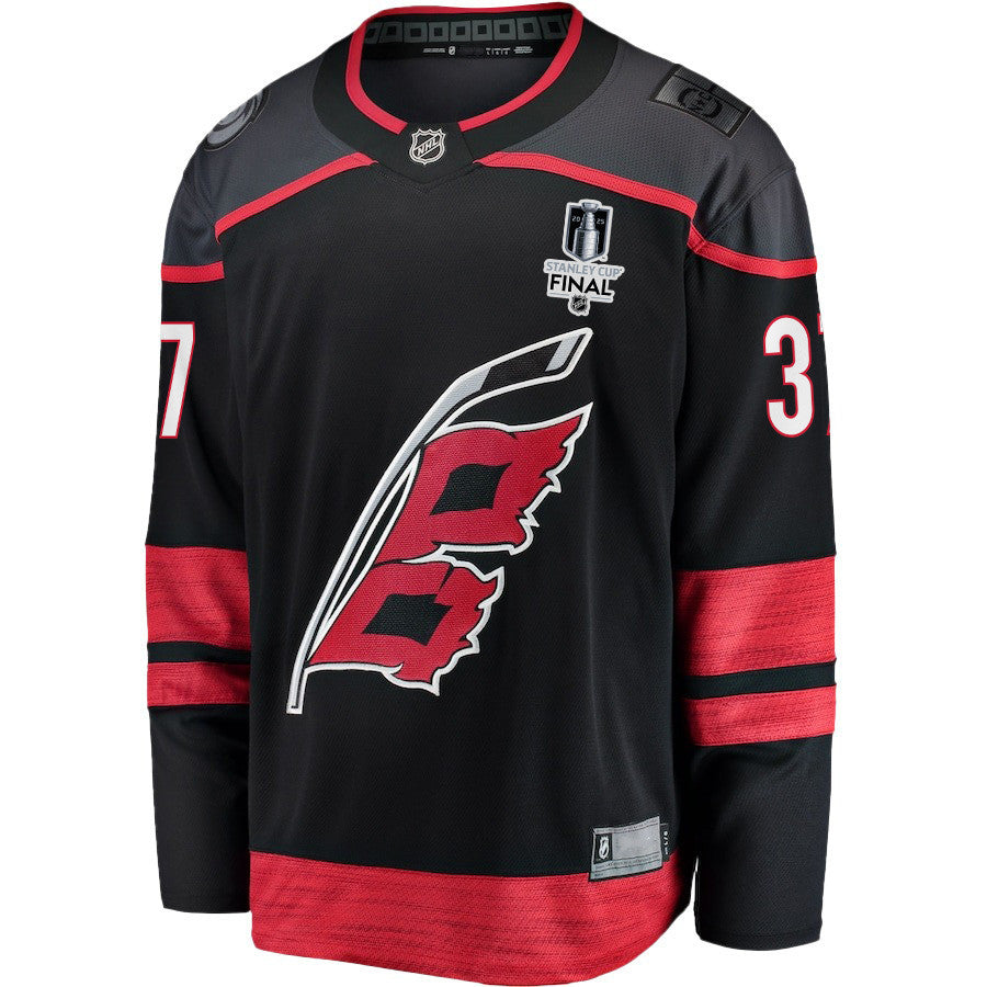 Andrei Svechnikov 37 Carolina Hurricanes 2025 STANLEY CUP Final Patch Home Men Jersey - Black