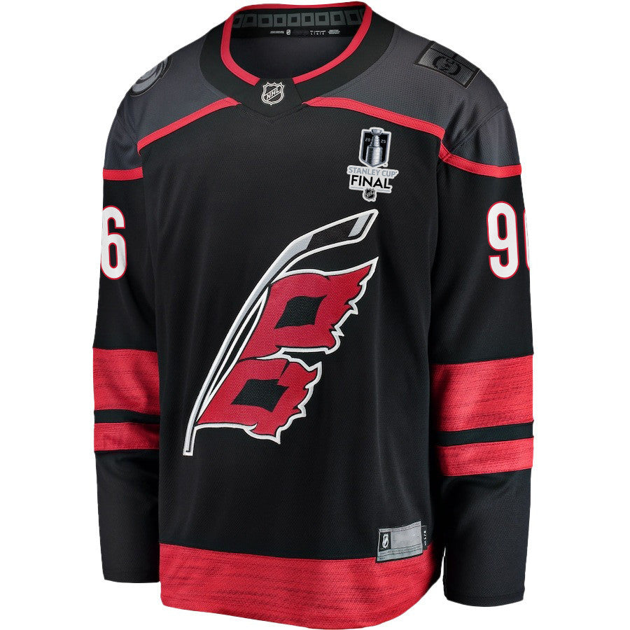 Jack Roslovic 96 Carolina Hurricanes 2025 STANLEY CUP Final Patch Home Men Jersey - Black