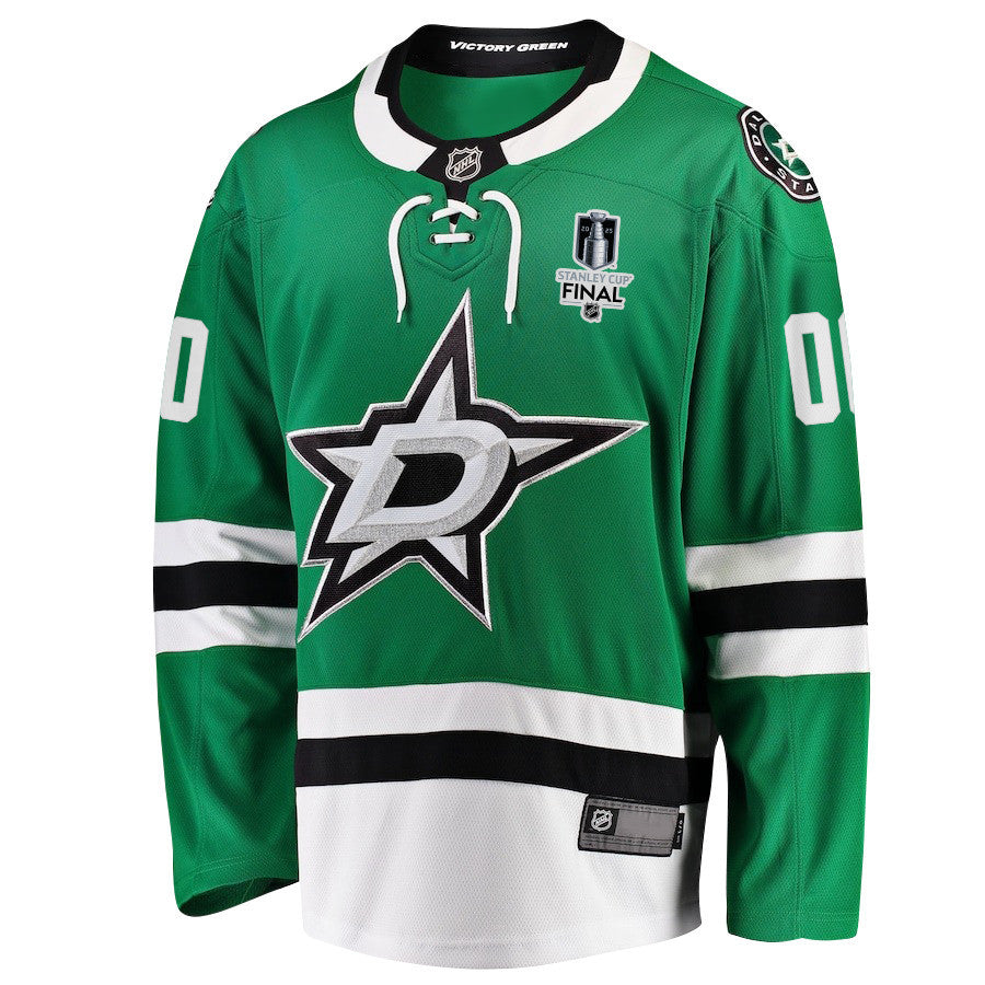 Dallas Stars 2025 STANLEY CUP Final Patch Home Men Custom Jersey - Green