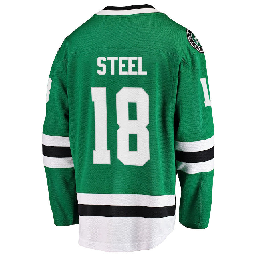 Sam Steel 18 Dallas Stars 2025 STANLEY CUP Final Patch Home Men Jersey - Black