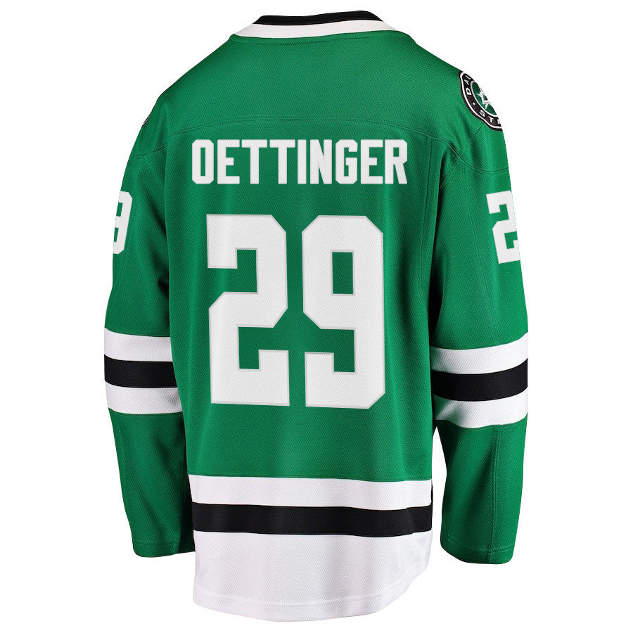 Jake Oettinger 29 Dallas Stars 2025 STANLEY CUP Final Patch Home Men Jersey - Black