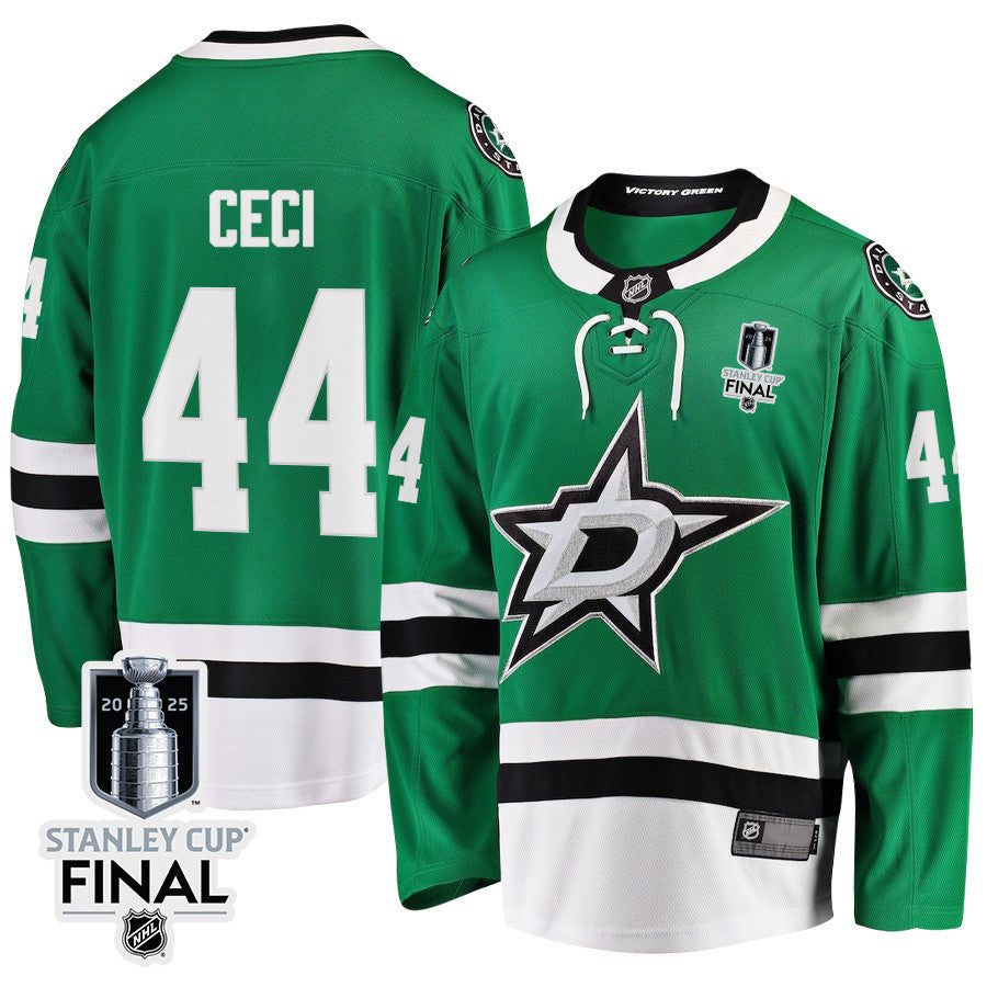 Cody Ceci 44 Dallas Stars 2025 STANLEY CUP Final Patch Home Men Jersey - Black