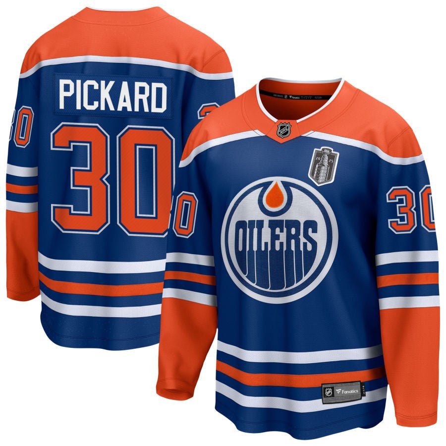 Calvin Pickard 30 Edmonton Oilers 2025 Stanley Cup Final Home Breakaway Men Jersey - Royal