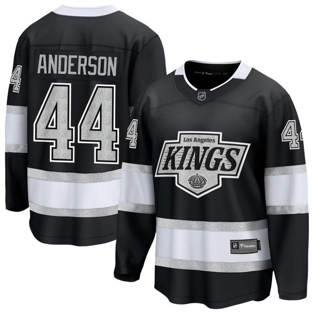 Mikey Anderson 44 Los Angeles Kings 2025 Home Breakaway Men Jersey - Black