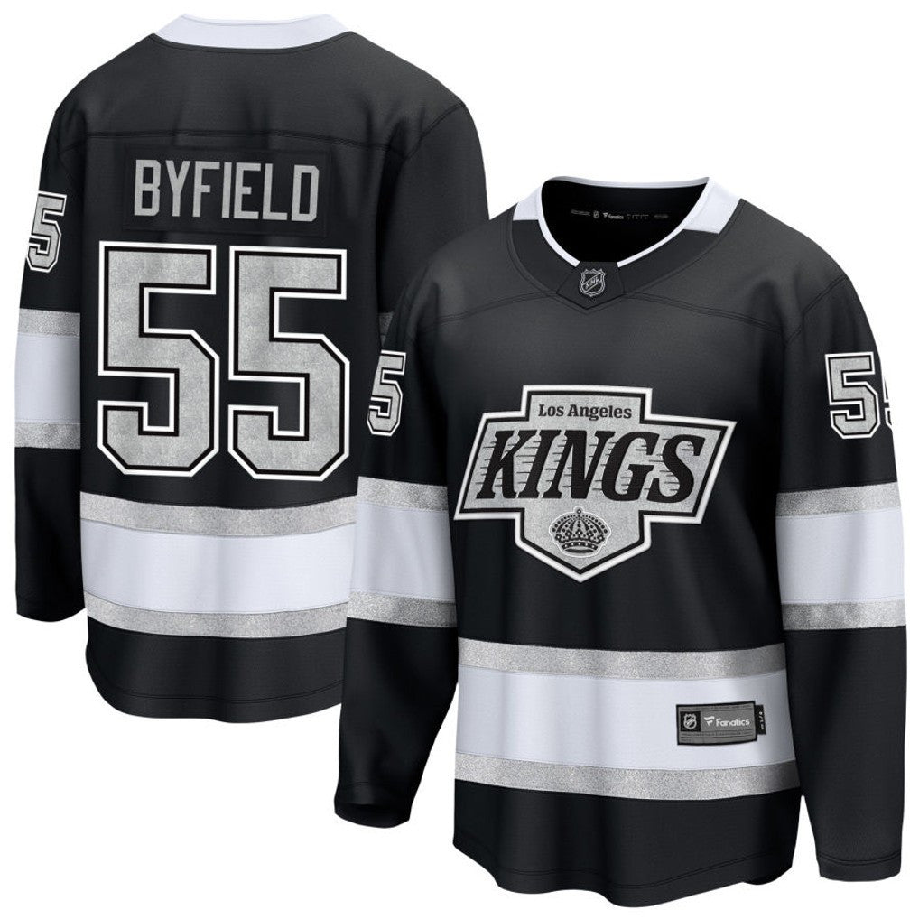 Quinton Byfield 55 Los Angeles Kings 2025 Home Breakaway Men Jersey - Black