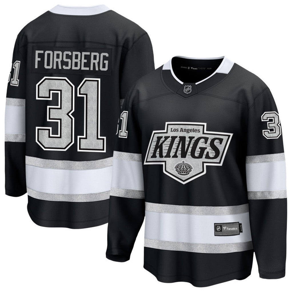 Anton Forsberg 31 Los Angeles Kings 2025 Home Breakaway Men Jersey - Black