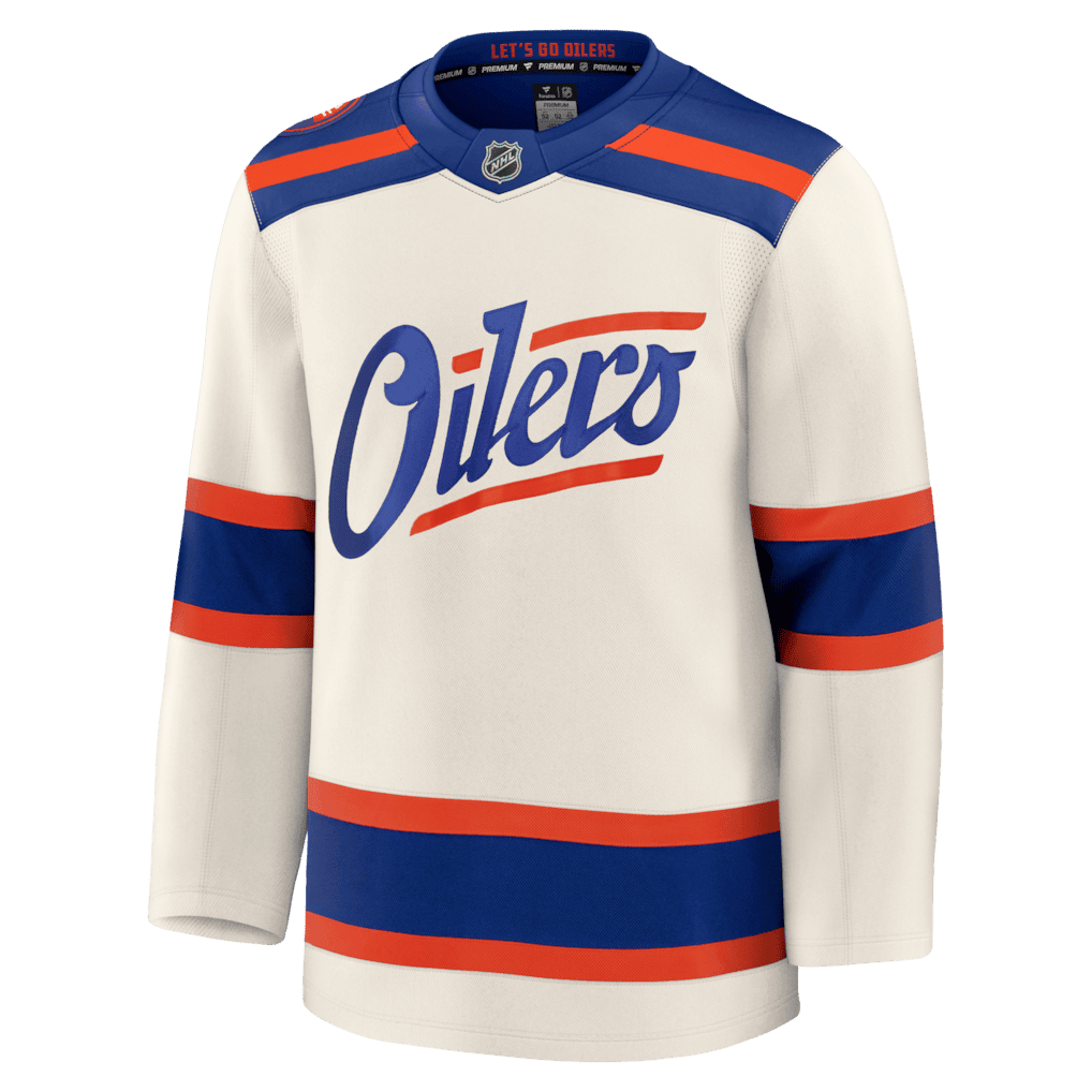 Edmonton Oilers 2025 Alternate Premium Men Jersey - Light Beige