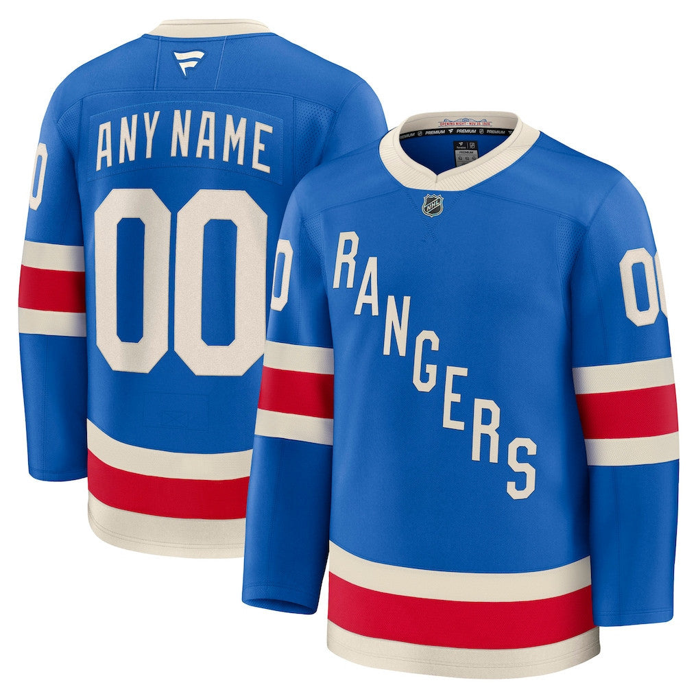New York Rangers 2025 Centennial Premium Custom Men Jersey - Blue