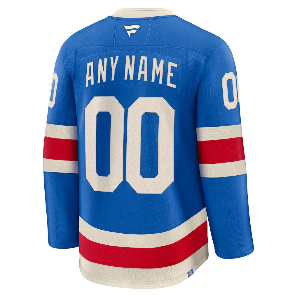 New York Rangers 2025 Centennial Premium Custom Men Jersey - Blue