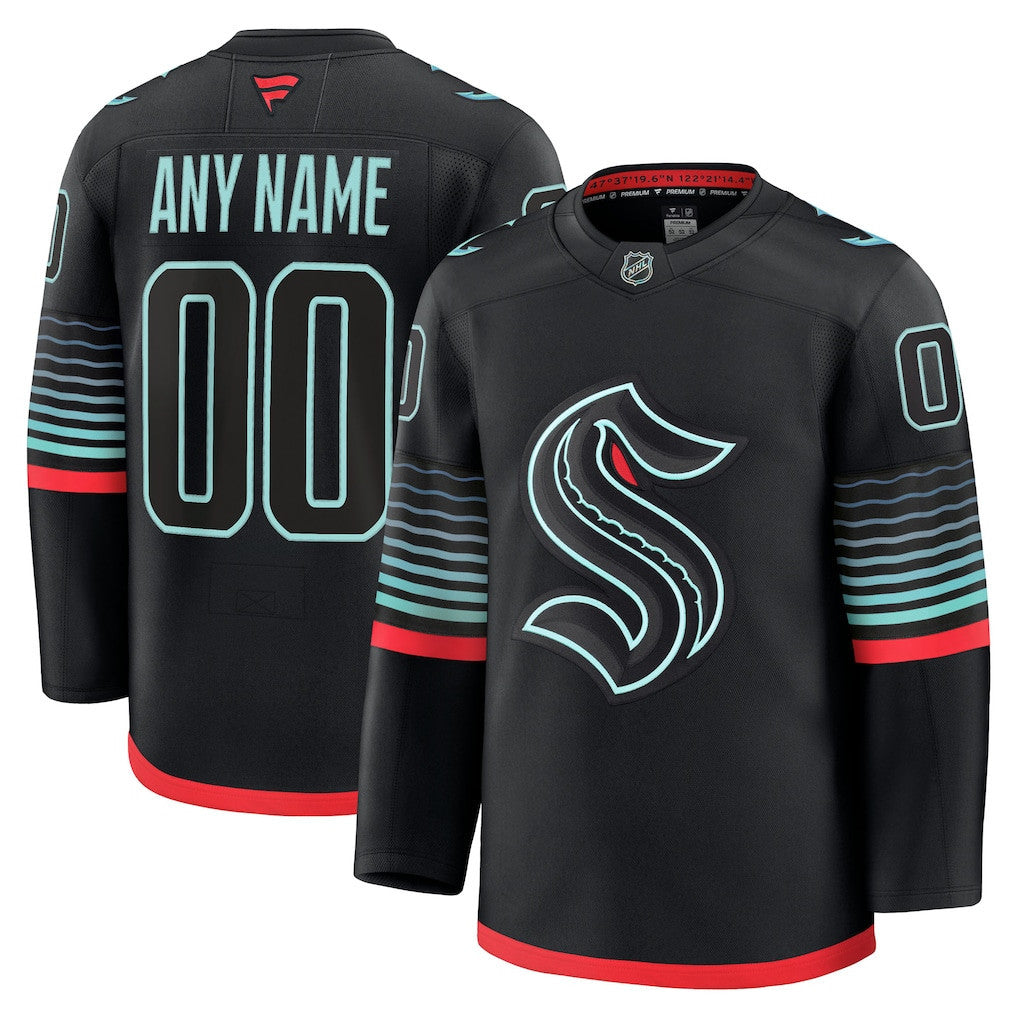 Seattle Kraken 2025 Alternate Premium Custom Men Jersey - Black