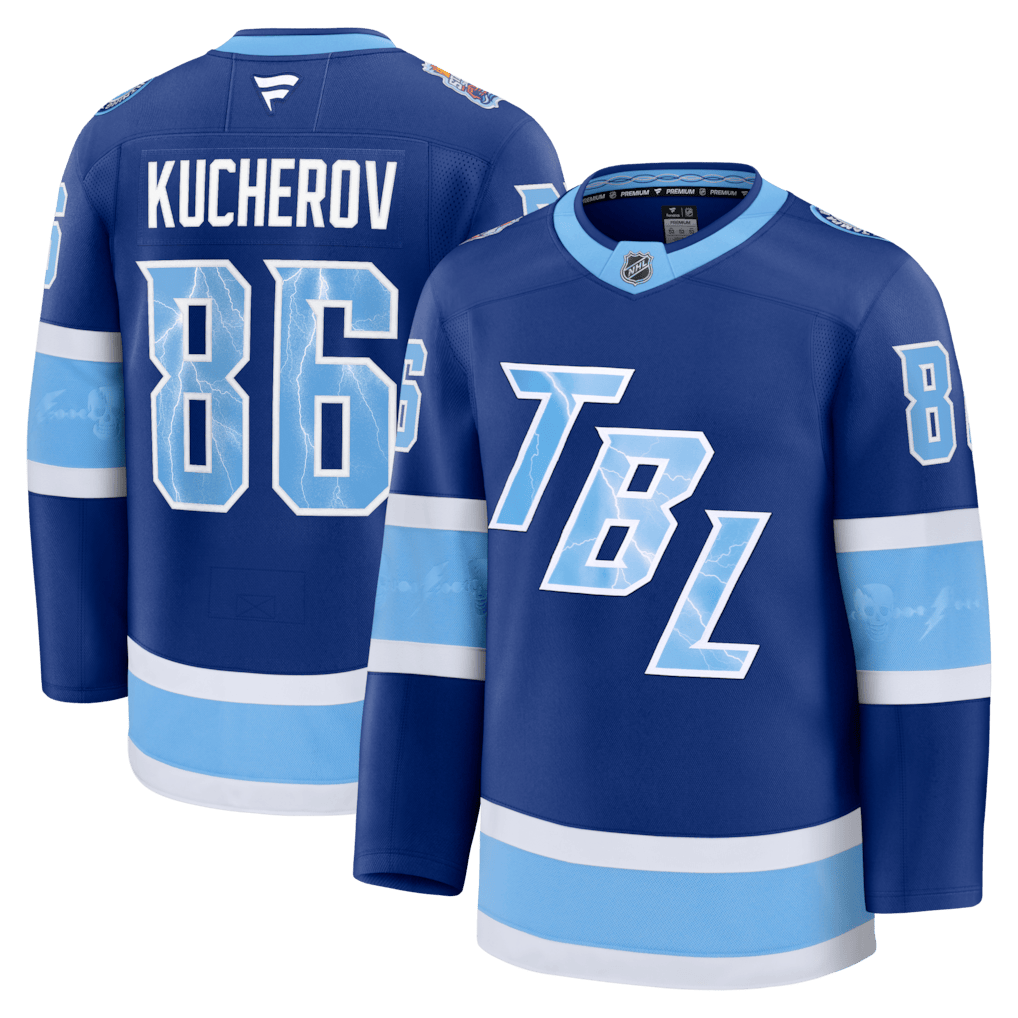 Nikita Kucherov 86 Tampa Bay Lightning 2026 Stadium Series Premium Men Jersey - Blue
