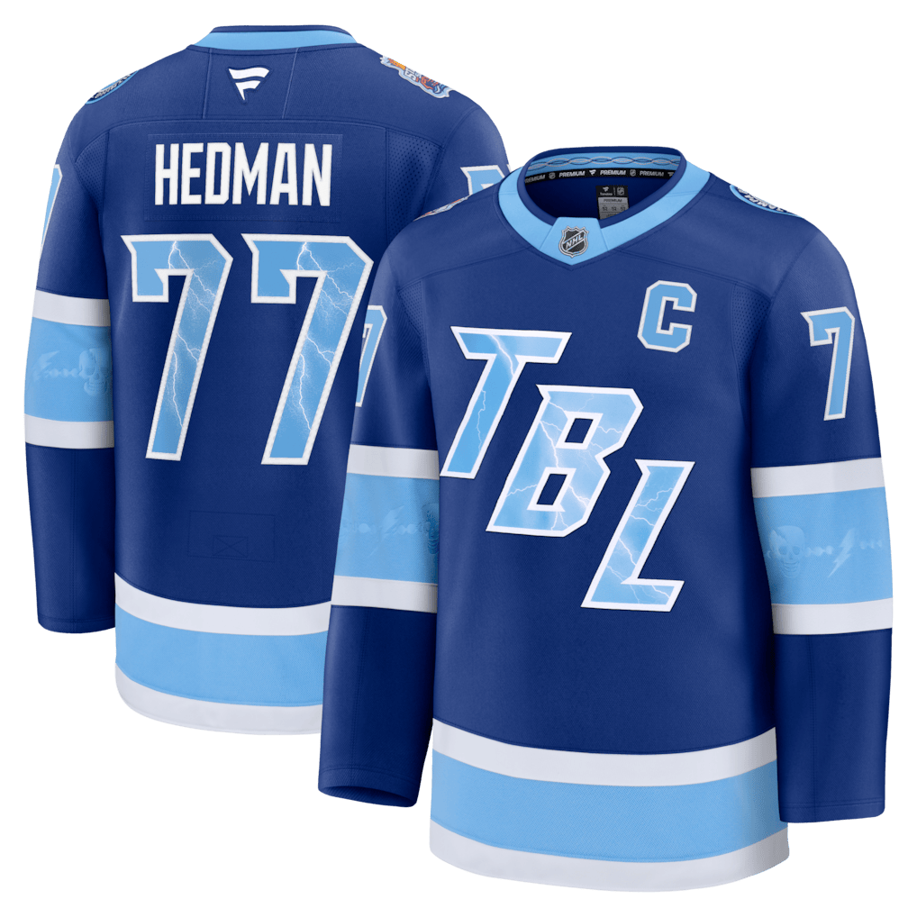 Victor Hedman 77 Tampa Bay Lightning 2026 Stadium Series Premium Men Jersey - Blue