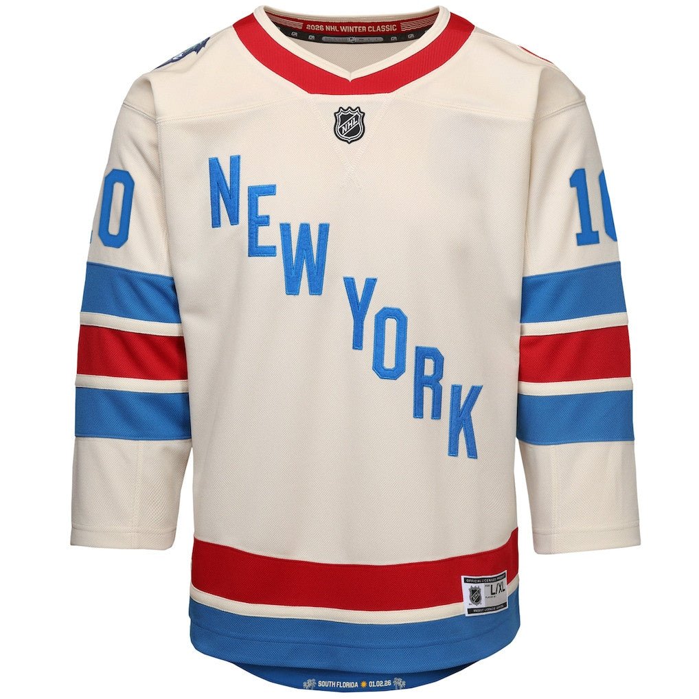 Artemi Panarin 10 New York Rangers 2026 Winter Classic Premier YOUTH Jersey - White