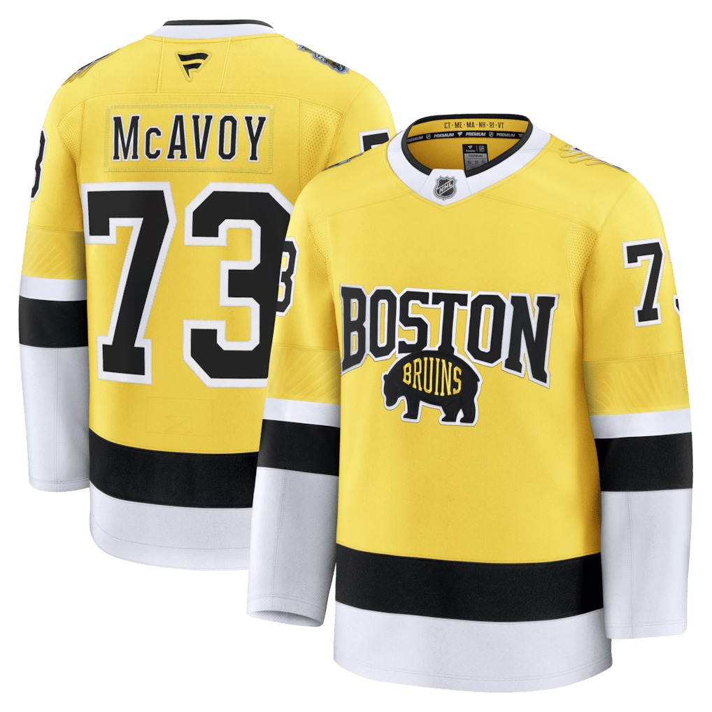 Charlie McAvoy 73 Boston Bruins 2026 Stadium Series Premium Men Jersey - Gold