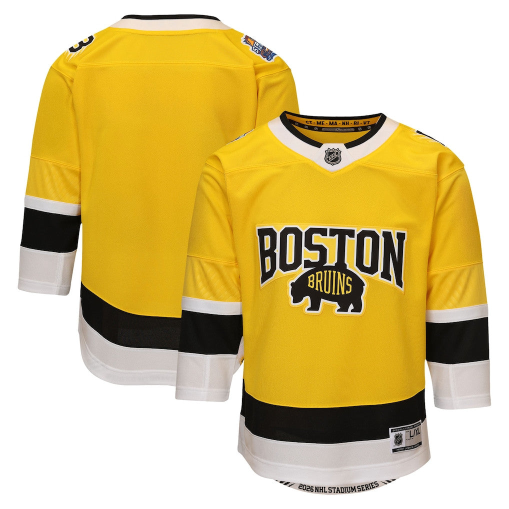 Boston Bruins 2026 Stadium Series Premier YOUTH Jersey - Gold