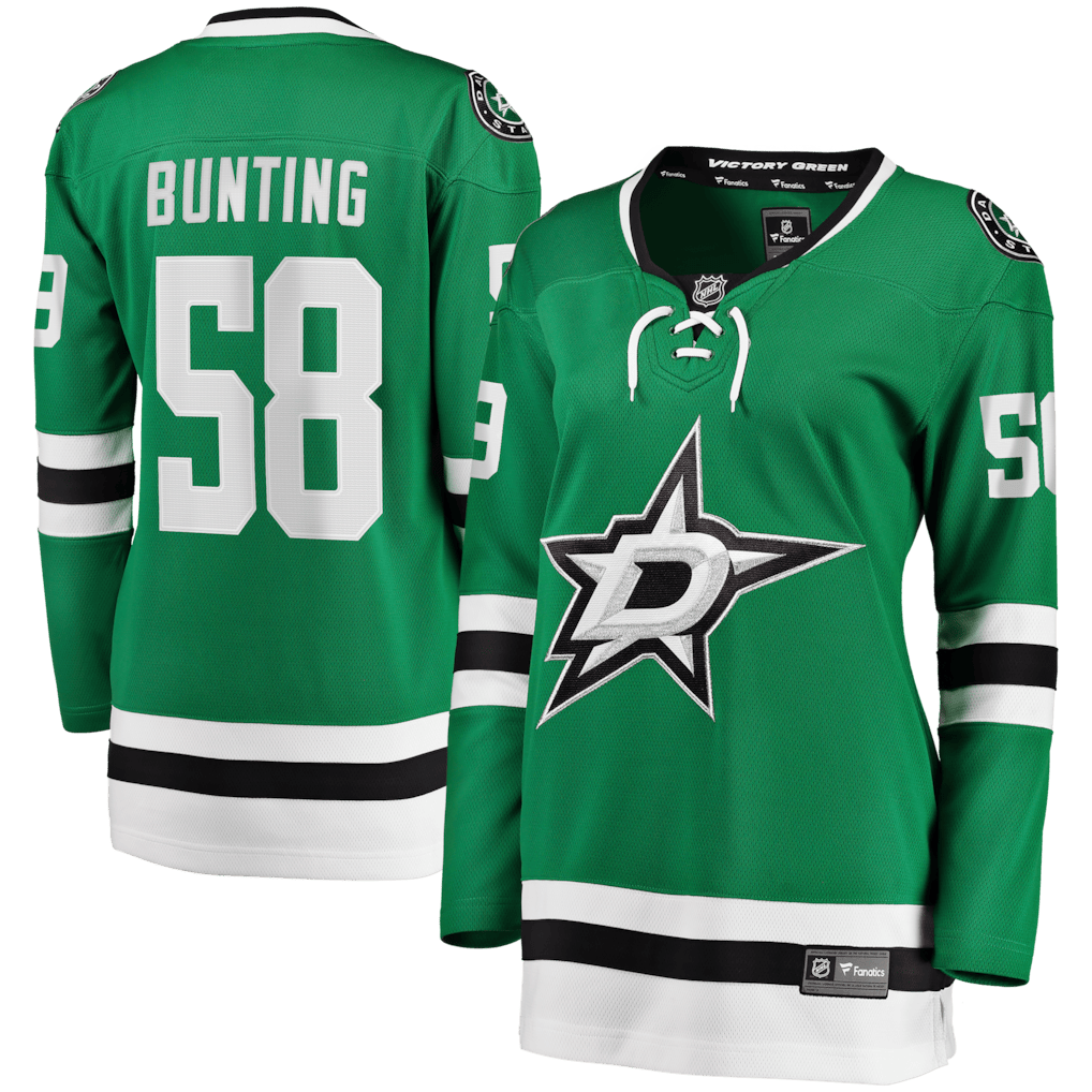 Michael Bunting 58 Dallas Stars Women's Home Breakaway Jersey - Kelly Green
