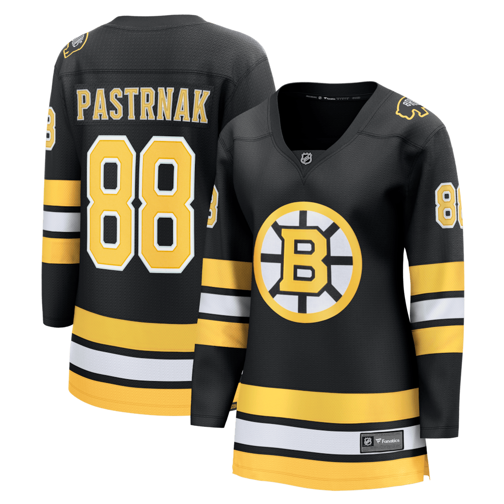 David Pastrnak 88 Boston Bruins Women's Home Breakaway Jersey - Black