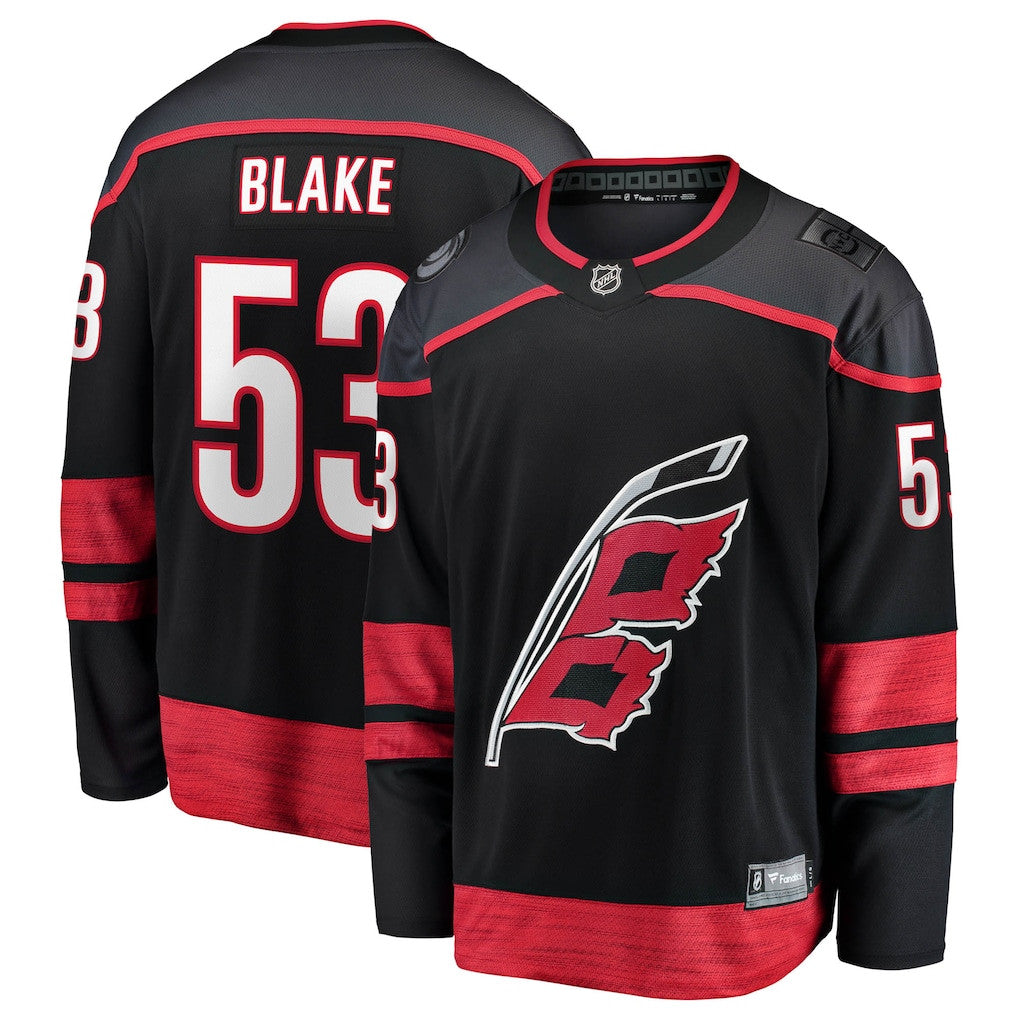 Jackson Blake 53 Carolina Hurricanes Home Breakaway Men Jersey - Black