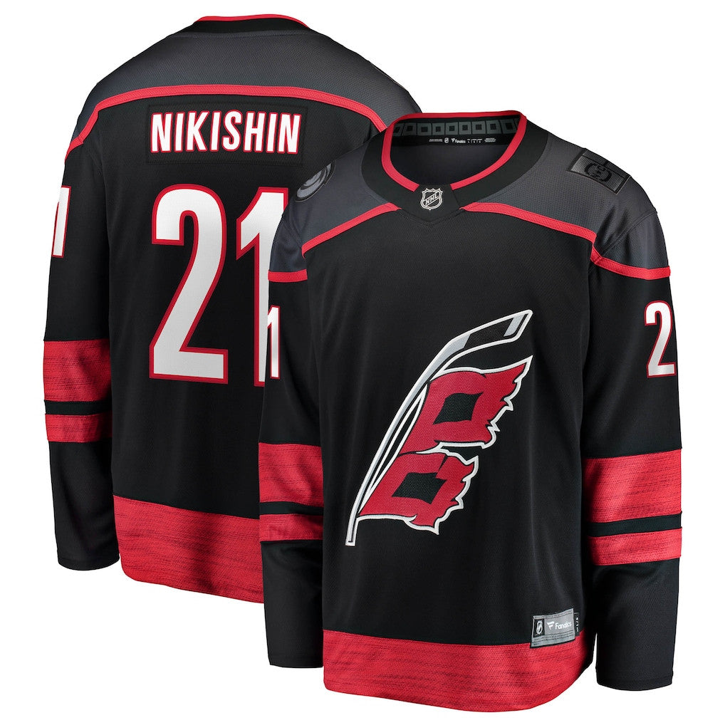 Alexander Nikishin 21 Carolina Hurricanes Home Breakaway Men Jersey - Black