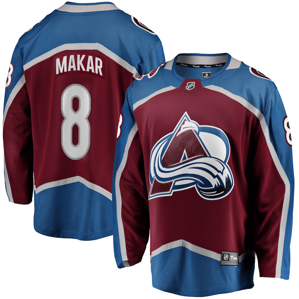 Cale Makar 8 Colorado Avalanche Home Breakaway Men Jersey - Burgundy