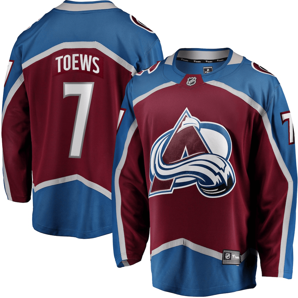 Devon Toews 7 Colorado Avalanche Home Breakaway Men Jersey - Burgundy