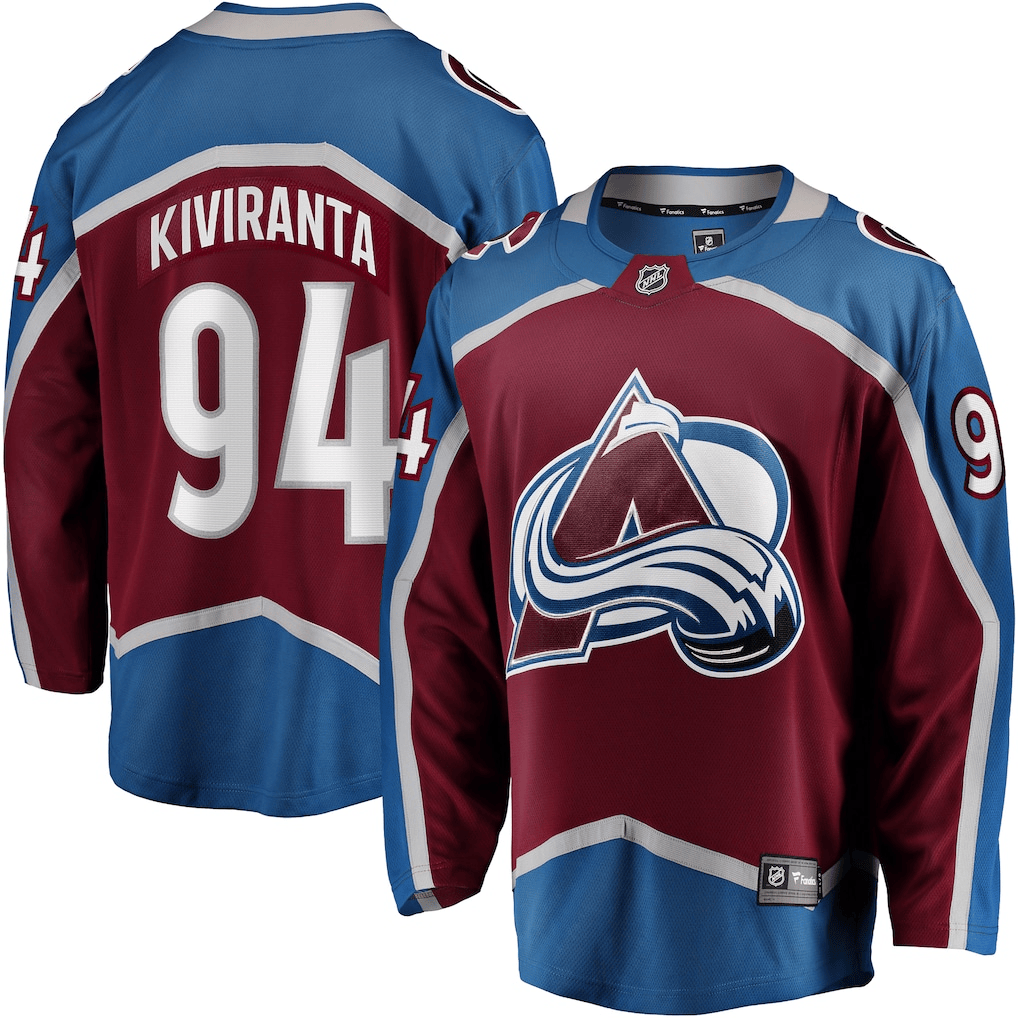 Joel Kiviranta 94 Colorado Avalanche Home Breakaway Men Jersey - Burgundy