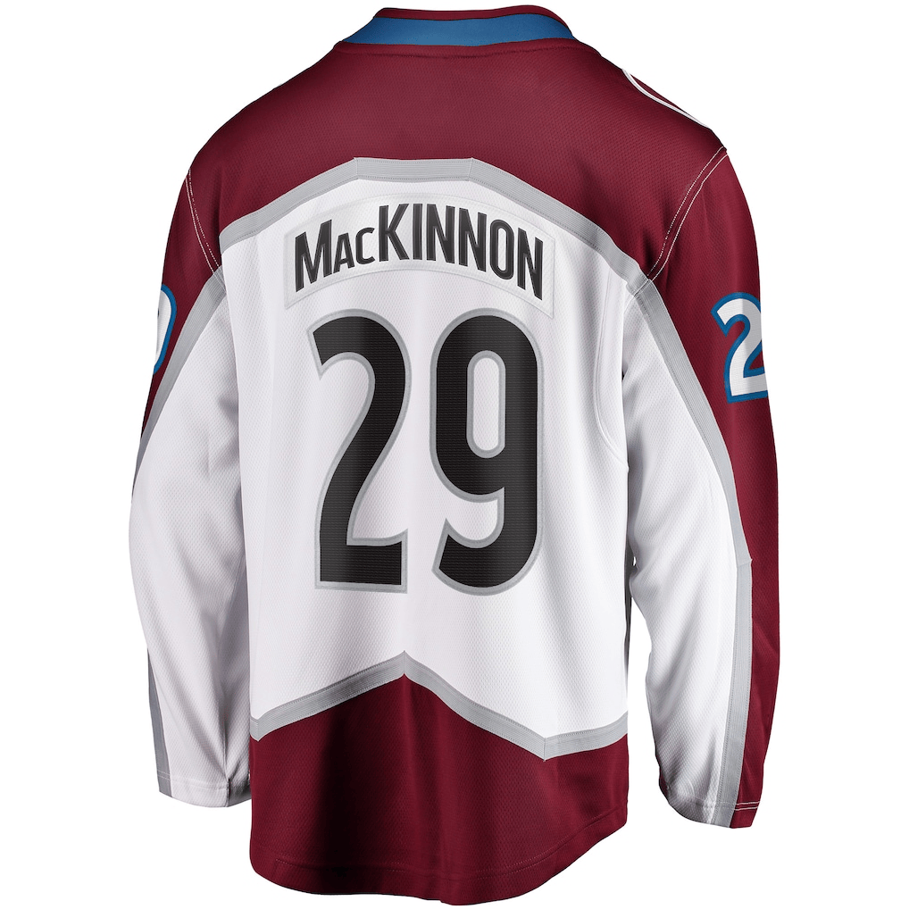 Nathan MacKinnon 29 Colorado Avalanche Breakaway Men Jersey - White