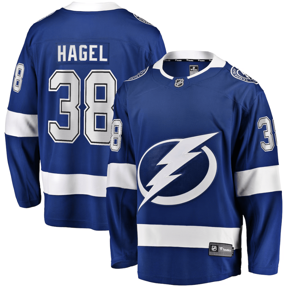 Brandon Hagel 38 Tampa Bay Lightning Home Breakaway Player Jersey - Blue