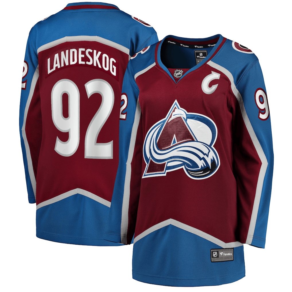 Gabriel Landeskog 92 Colorado Avalanche Women's Home Breakaway Jersey - Burgundy