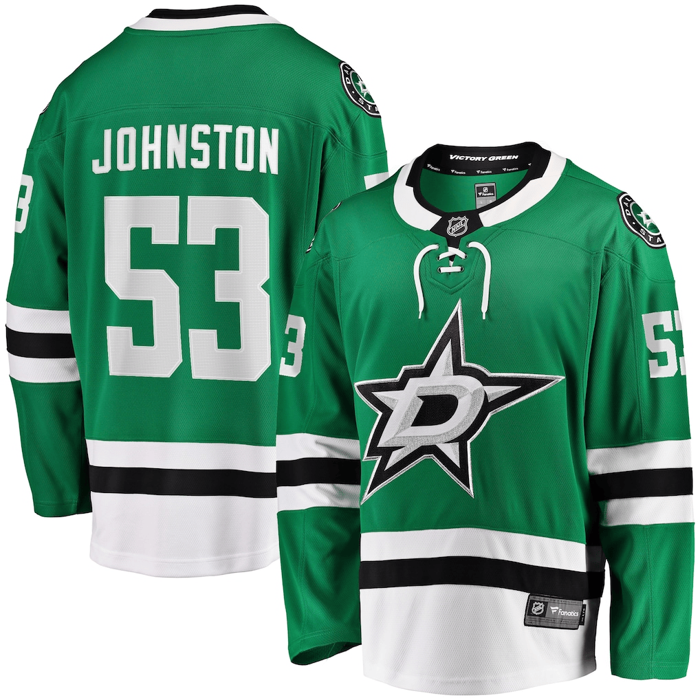 Wyatt Johnston 53 Dallas Stars Home Breakaway Men Jersey - Kelly Green